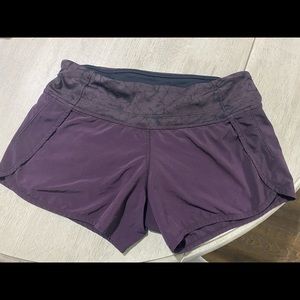 Lululemon Purple Running Shorts